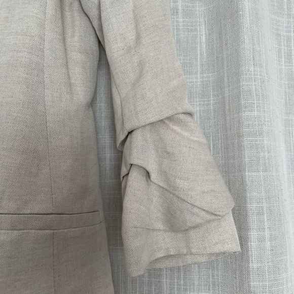 H&M Linen Collarless Blazer Size 4/S - Picture 6 of 9